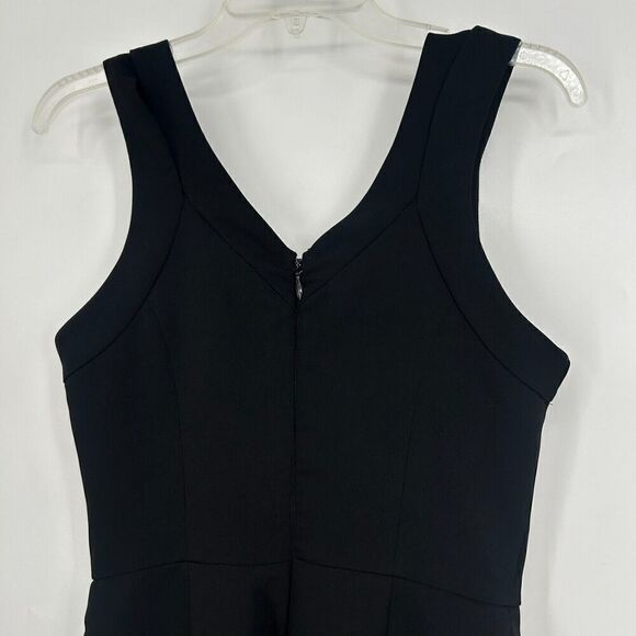 Adelyn Rae Black Jumpsuit Flare Leg Sleeveless Pockets V Neck Back Zip Size S - Picture 8 of 12